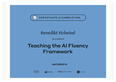 Zertifikat: Teaching AI Fluency